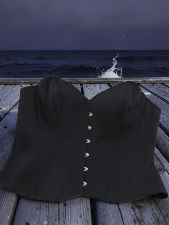 Hips & Curves Other - Hips & Curves Black Strapless Corset Top